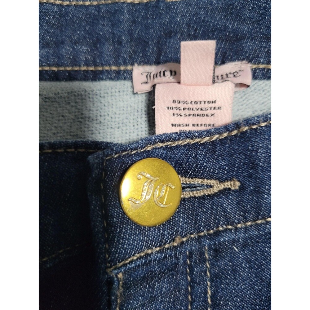 Juicy Couture Jegging Jeans Womens 12 Blue Med Wash Stretch Distressed - Picture 11 of 15
